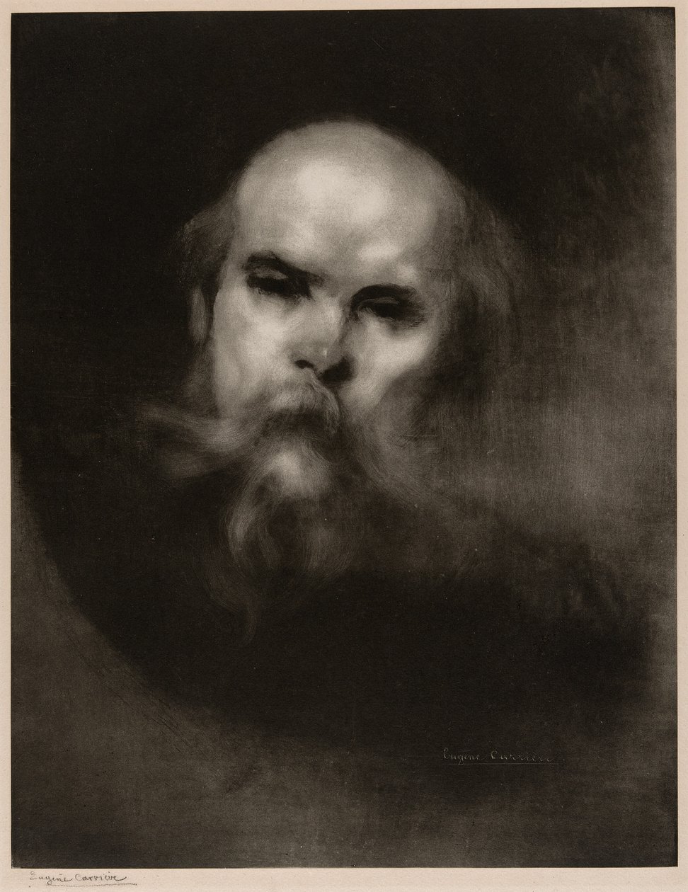 Portræt af Paul Verlaine af Eugène Carrière