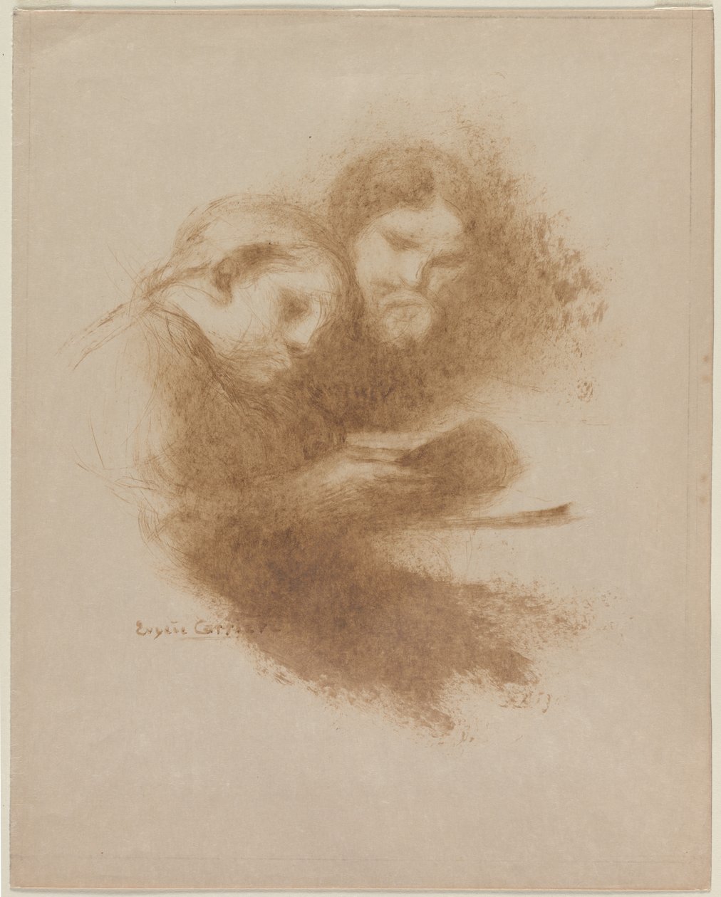 Reading, fjerde kvartal 1800-tallet. af Eugène Carrière