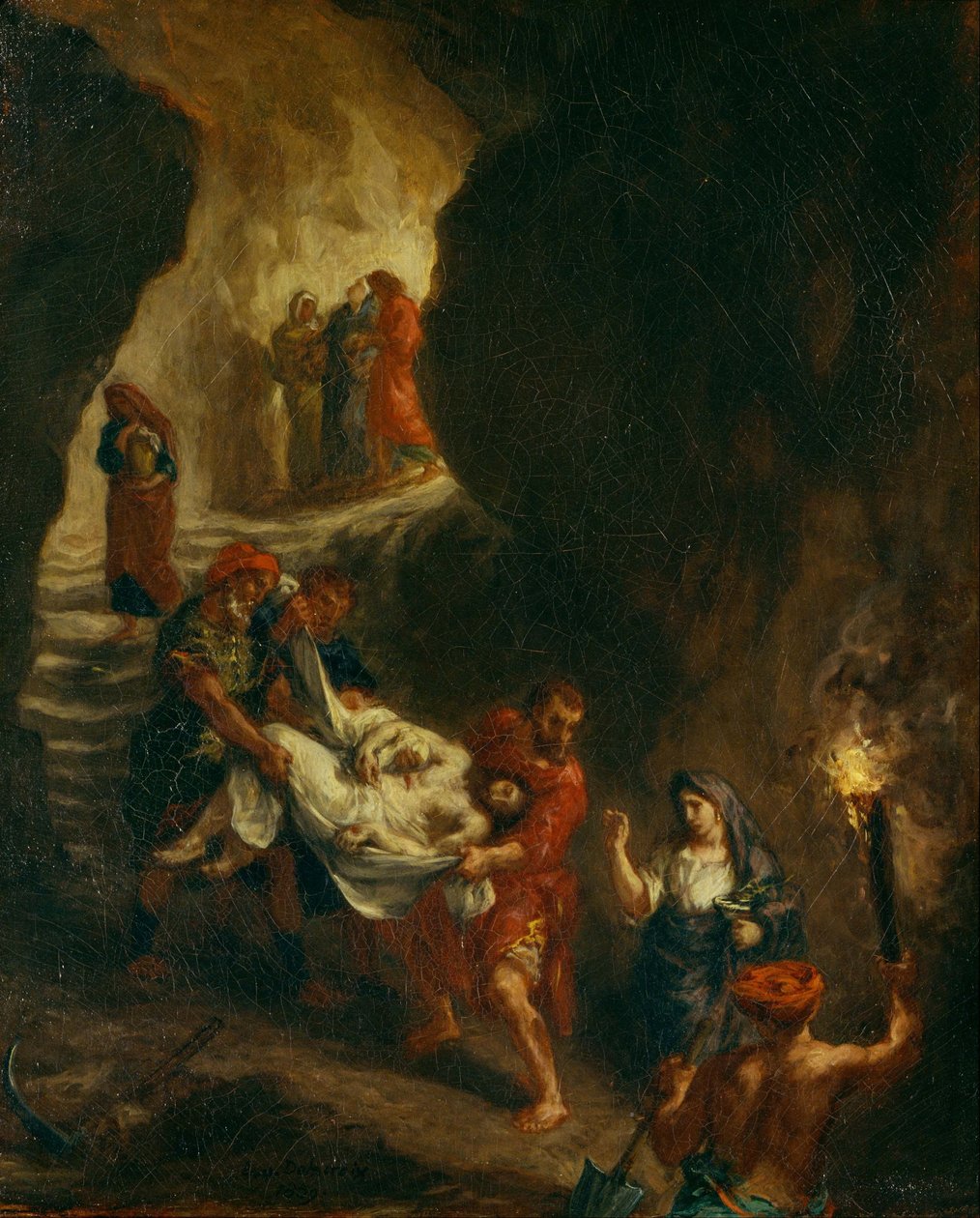 Kristus blev båret til graven. af Eugène Delacroix