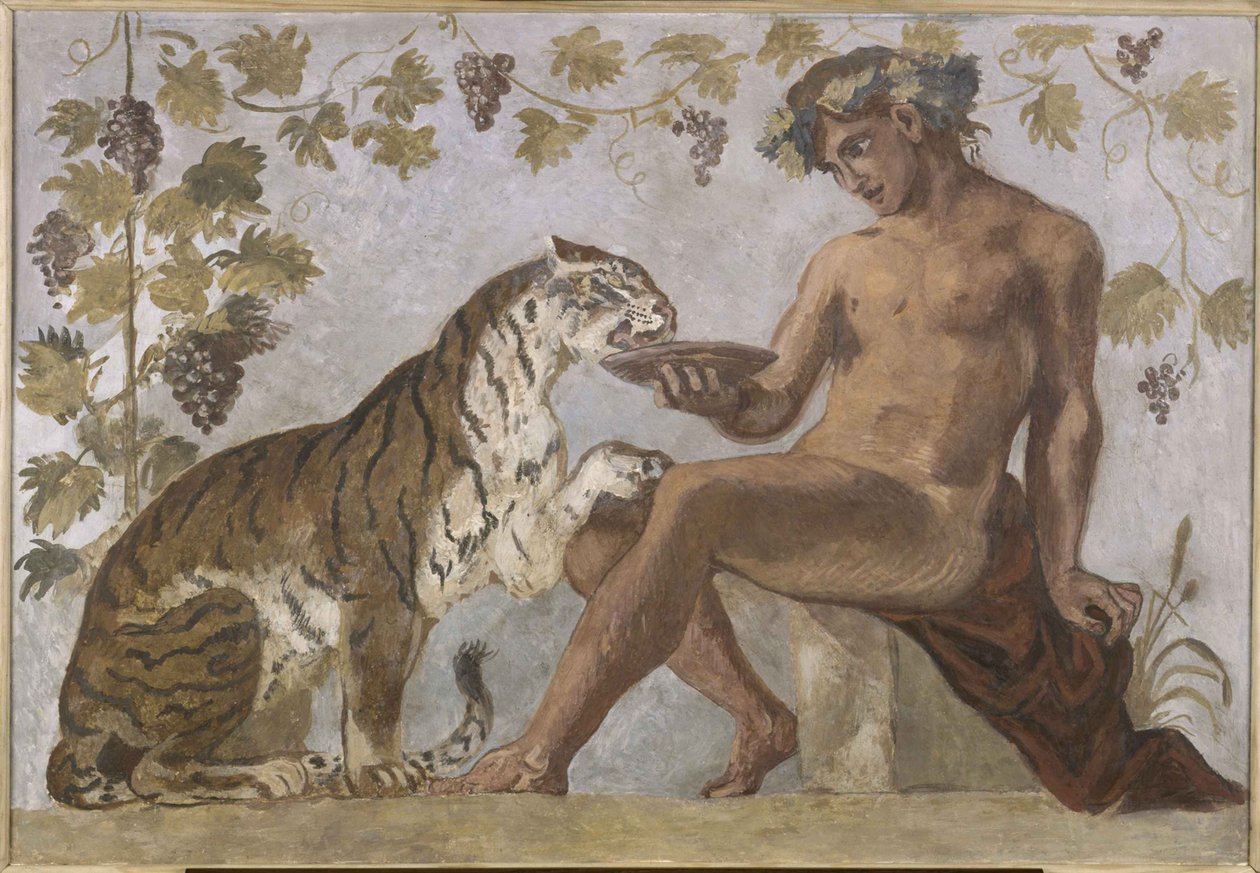 Bacchus med en tiger, 1834. af Eugène Delacroix