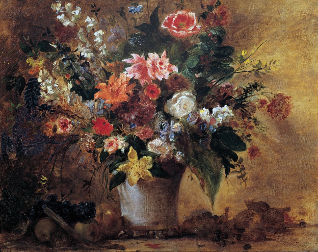 blomsterstilleben af Eugène Delacroix