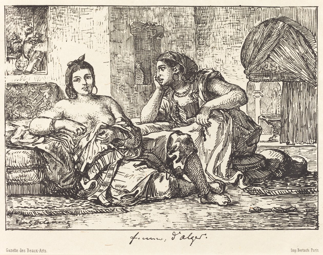 Kvinder fra Algier, 1833. af Eugène Delacroix