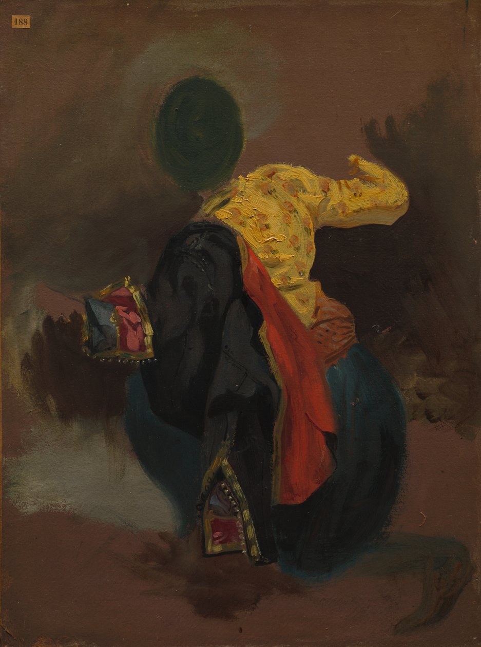Figur i tyrkisk kostume, ca. 1856-1863. af Eugène Delacroix