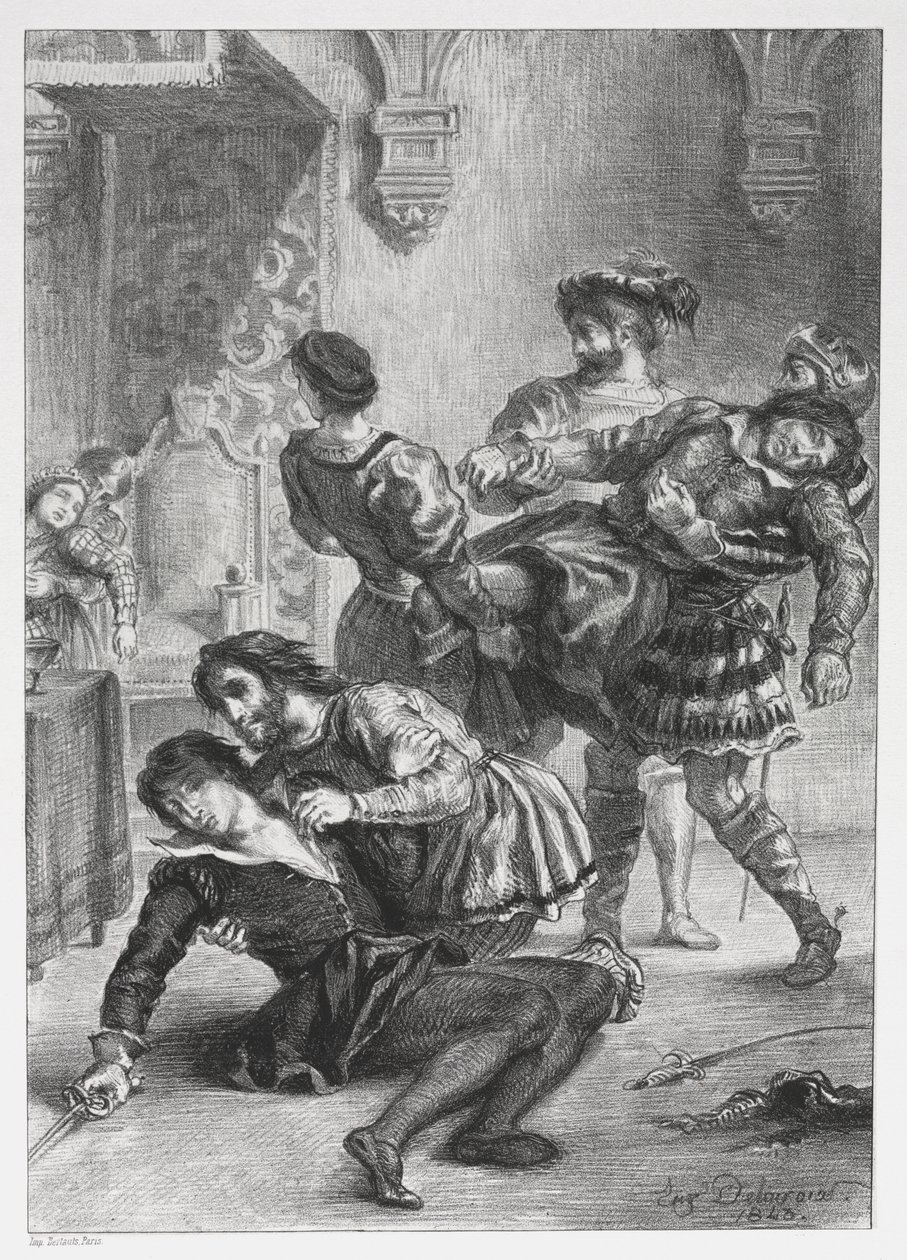 Hamlet: Hamlets død af Eugène Delacroix