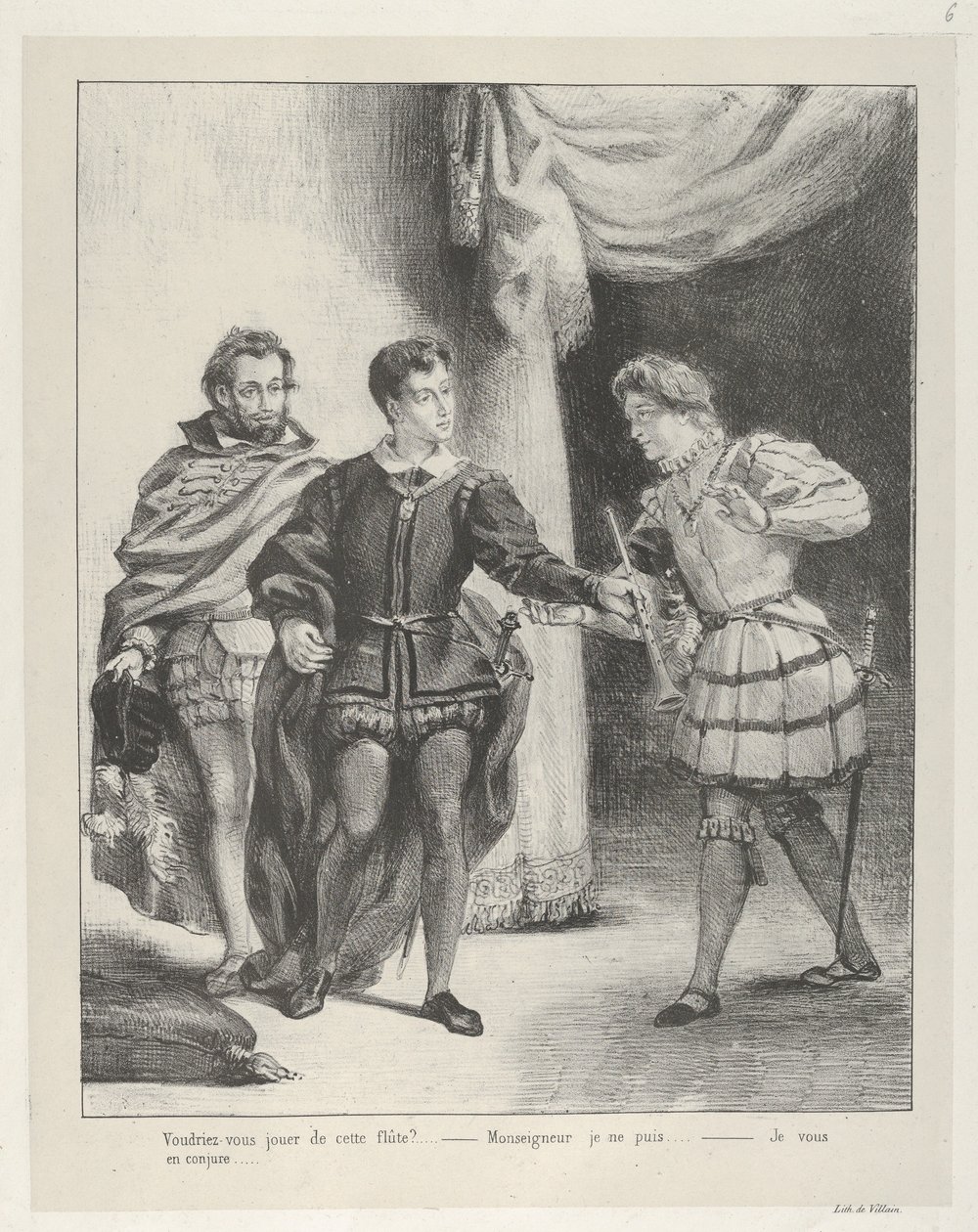 Hamlet og Guildenstern, 1834-43., 1834-43. af Eugène Delacroix