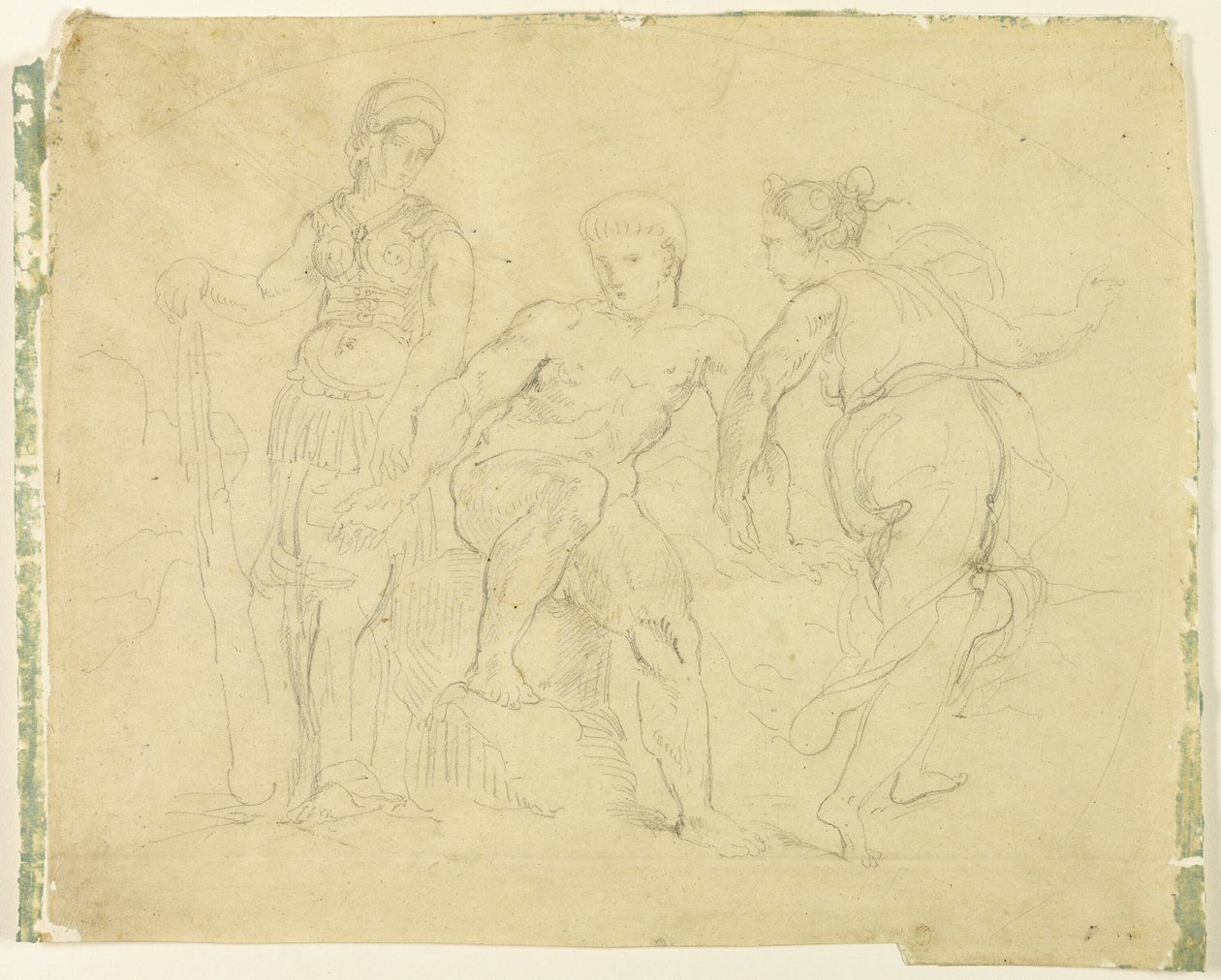 Hercules mellem dyd og last af Eugène Delacroix