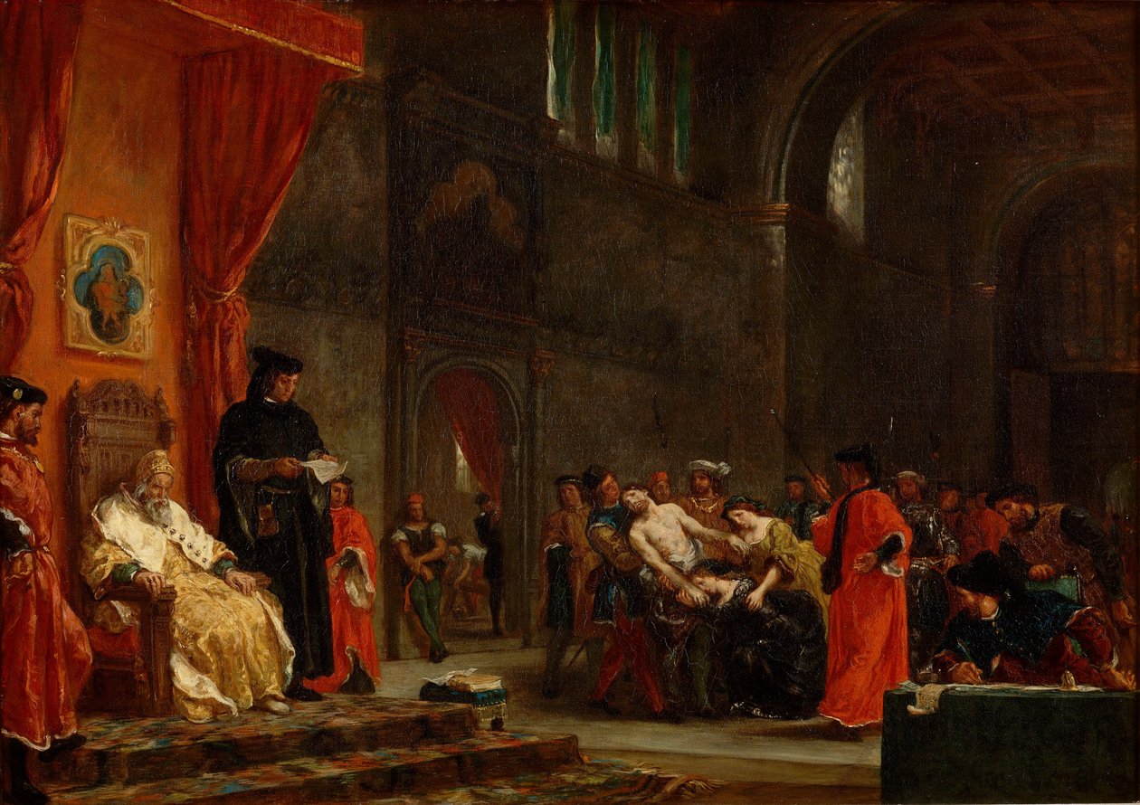 De to Foscari af Ferdinand Victor Eugene Delacroix