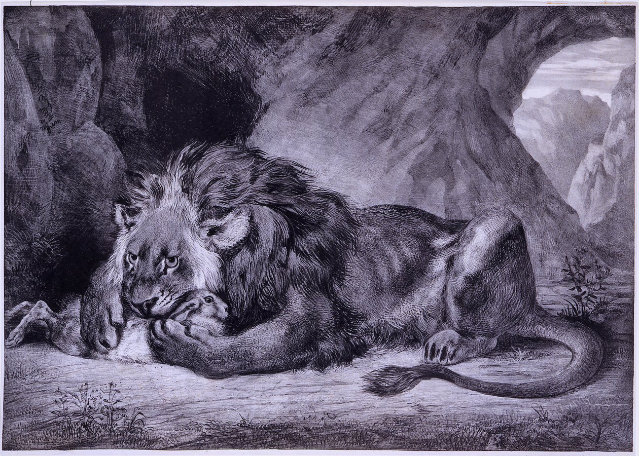 Løve af Atlas af Eugène Delacroix