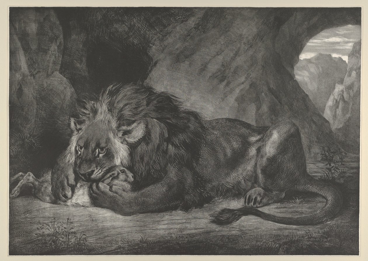 Løve af Atlasbjergene, 1829-30., 1829-30. af Eugène Delacroix