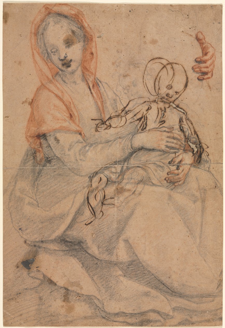 Madonna og barn af Eugène Delacroix