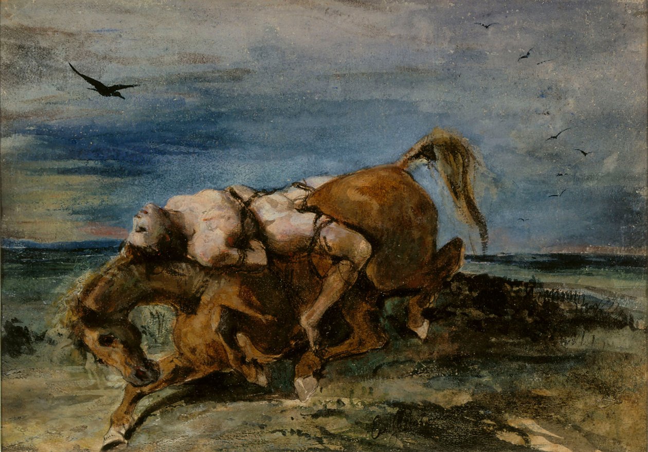 Mazeppa på den døende hest, 1824. af Eugène Delacroix