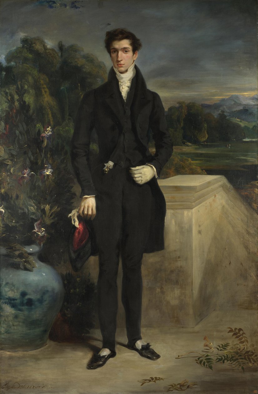 Portræt af Louis-Auguste Schwiter, 1826-1829. af Eugène Delacroix