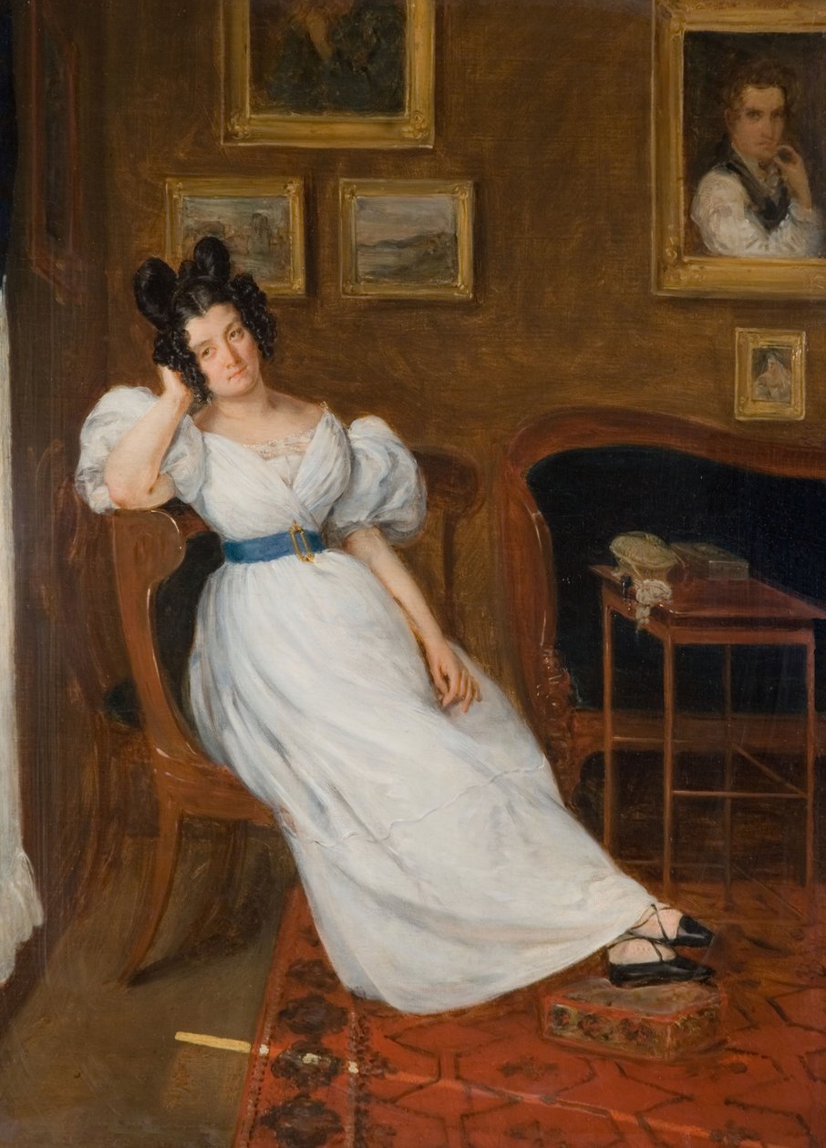 Portræt af Madame Simon, 1850. af Eugène Delacroix