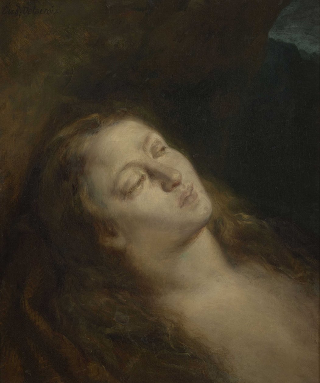 Sankt Maria Magdalena i ørkenen, 1845. af Eugène Delacroix