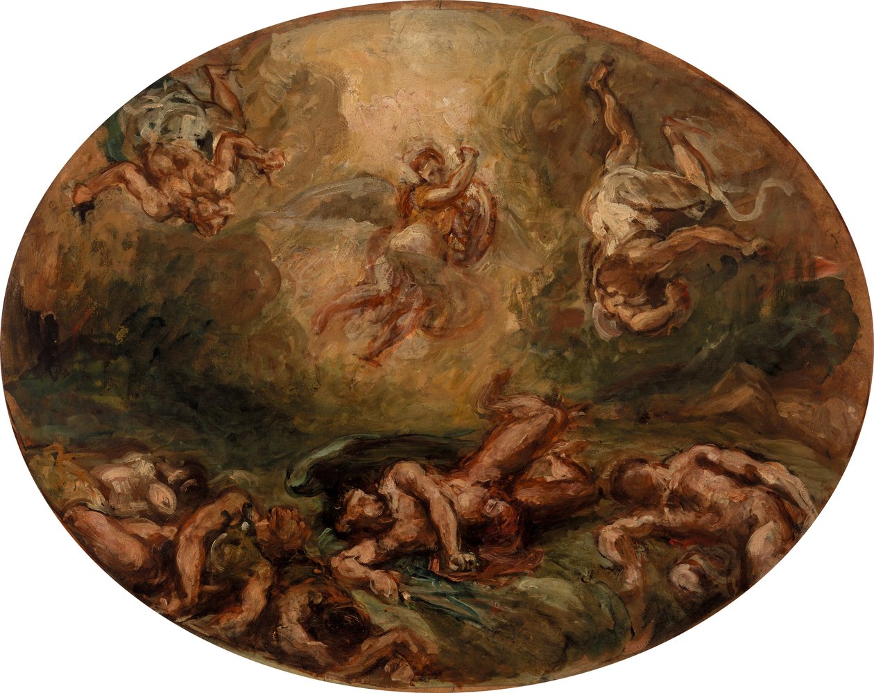 Sankt Michael besejrer Djævelen af Eugène Delacroix