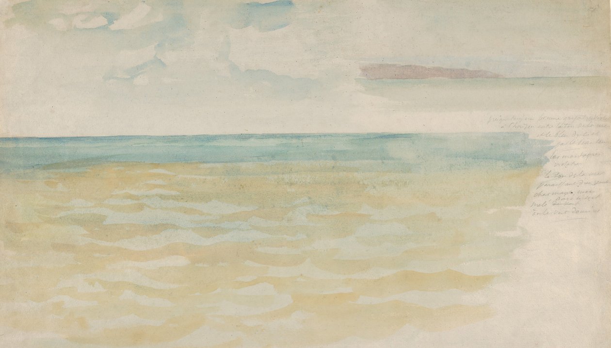 Havet ved Dieppe, ca. 1852-54. af Eugène Delacroix
