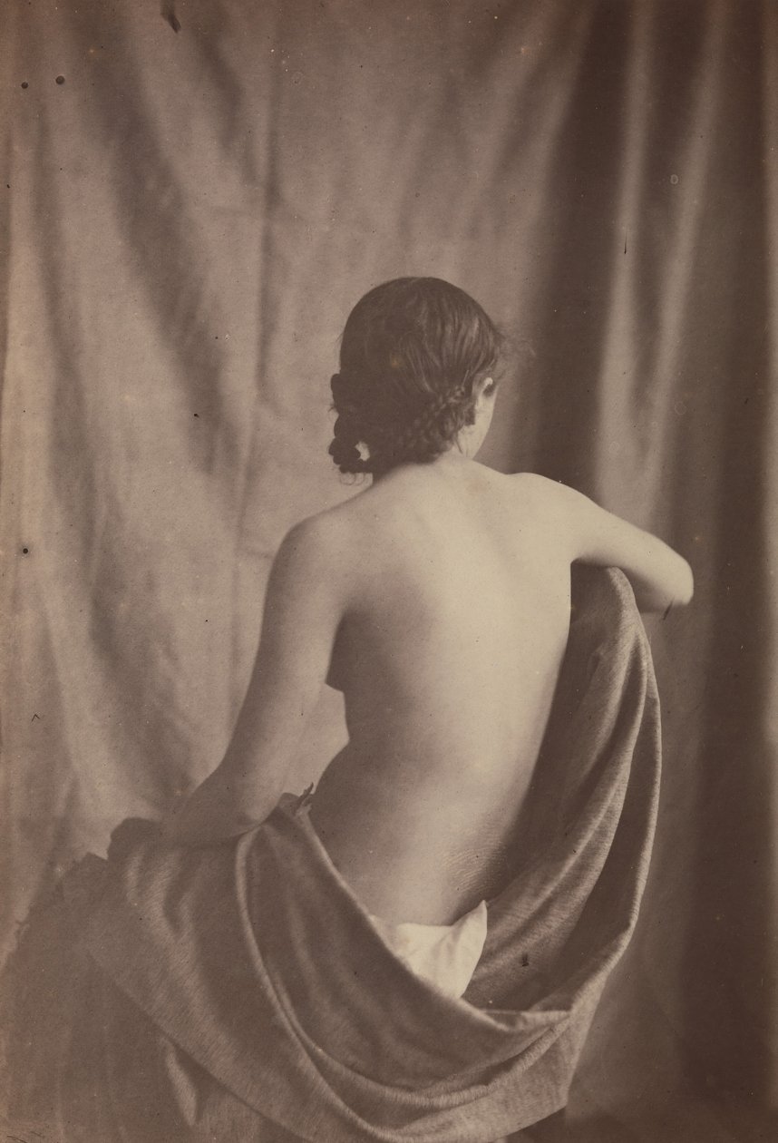 [Siddende nøgen kvinde], 1853-54. af Eugène Durieu