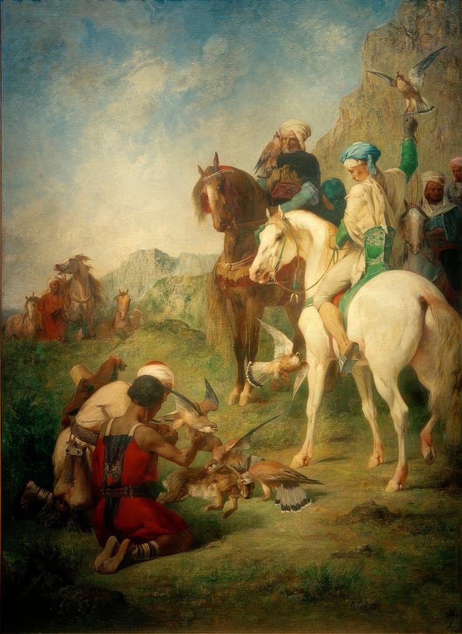 E.Fromentin, Falkenjagd i Algeriet af Eugène Fromentin
