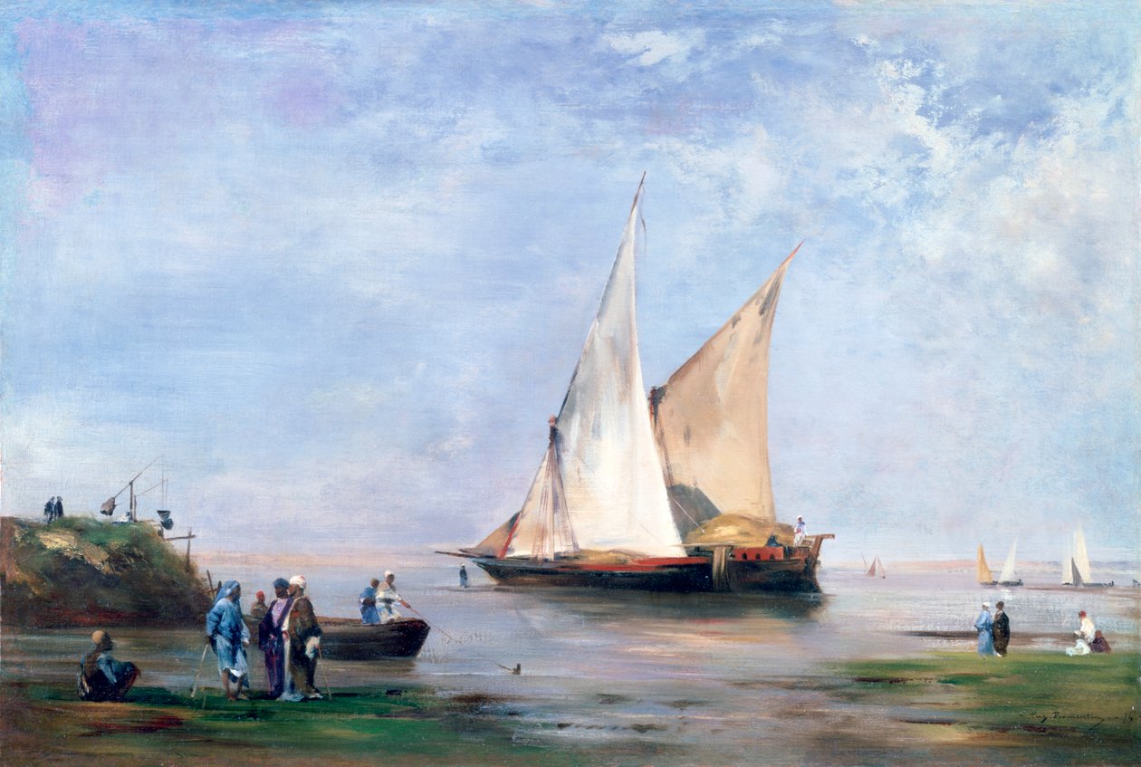 Nilens bredder, 1874 af Eugène Fromentin