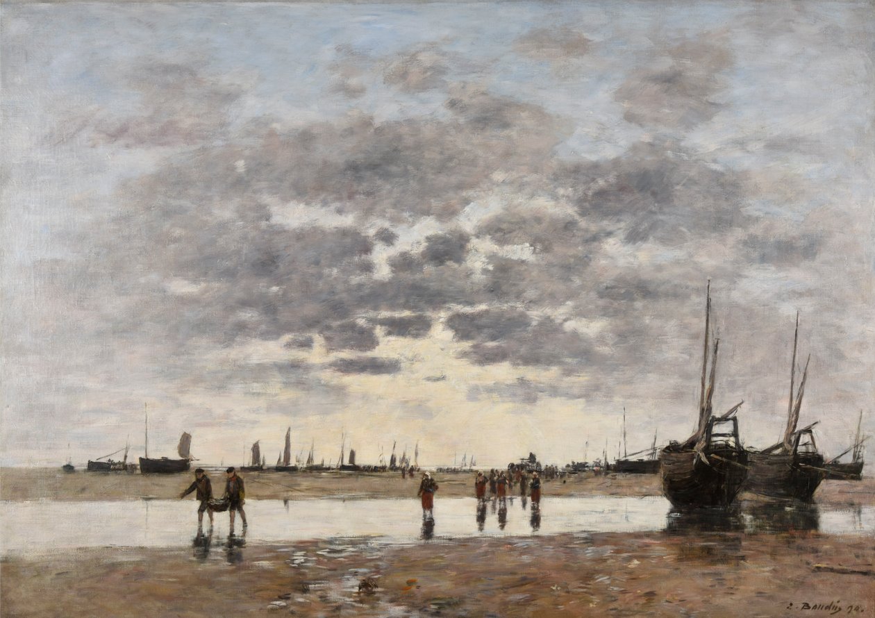 Berck: bådenes tilbagevenden af Eugene Louis Boudin