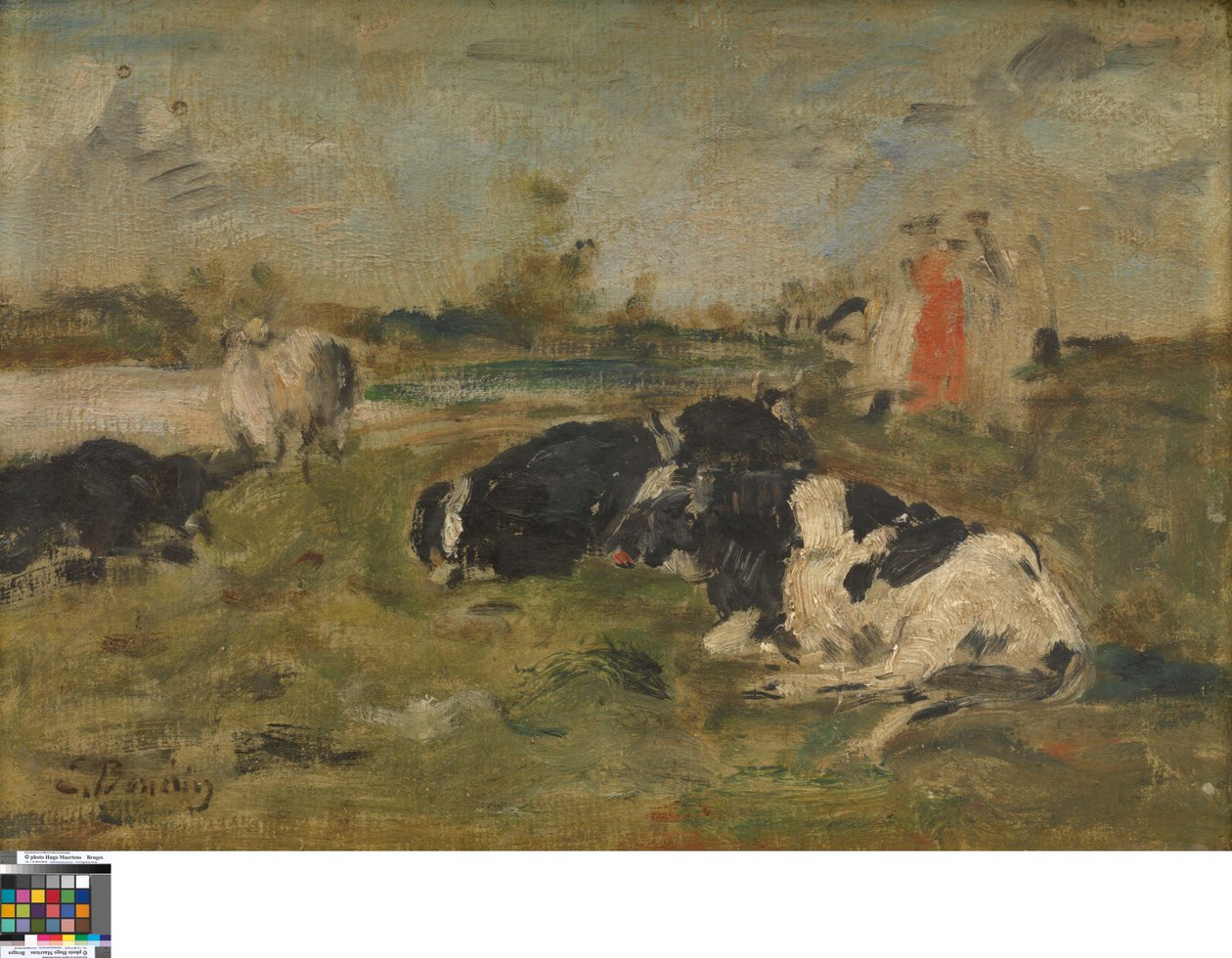 Køer på en eng af Eugene Louis Boudin