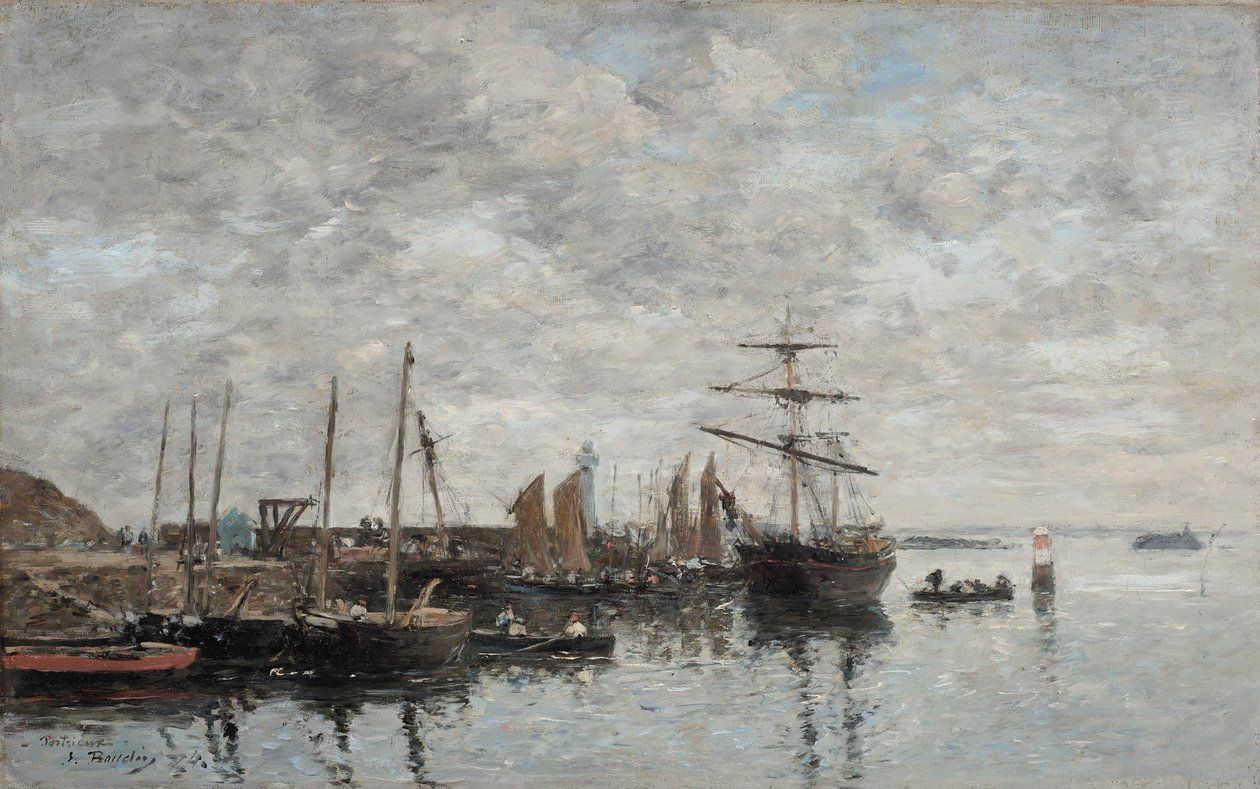 Portrieux, havnen af Eugene Louis Boudin