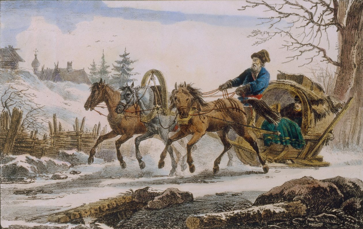 Kibitka, 1820 af Eugéne Pluchart