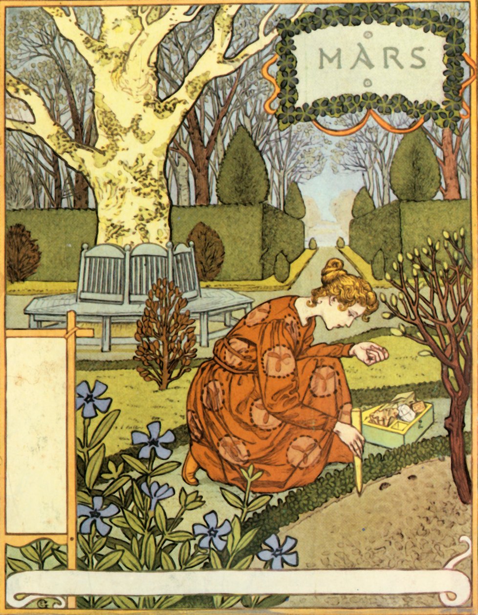 Mars, 1896. af Eugene Grasset