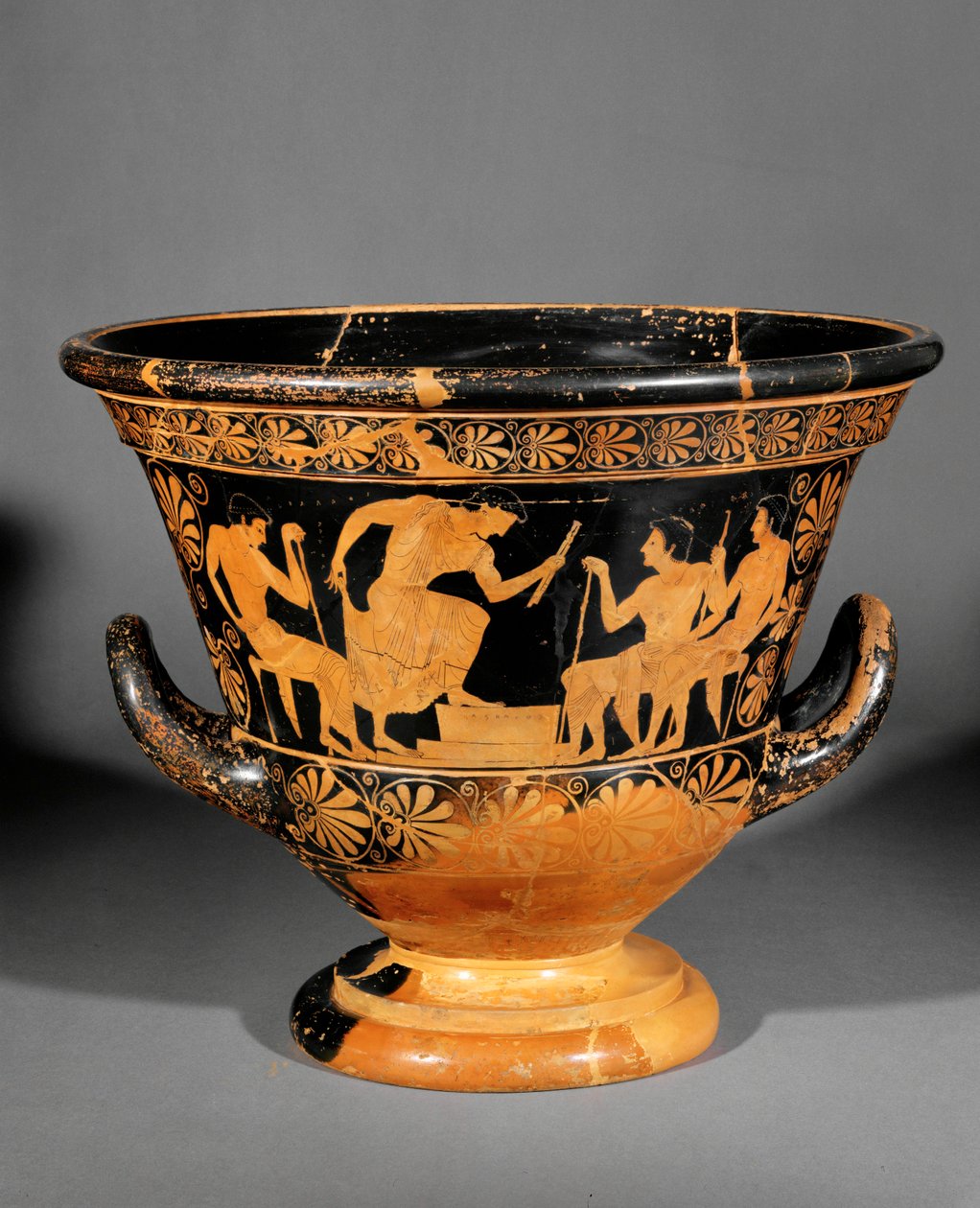 Attisk krater med røde figurer, kaldet Antaios-krateret ... af Euphronios