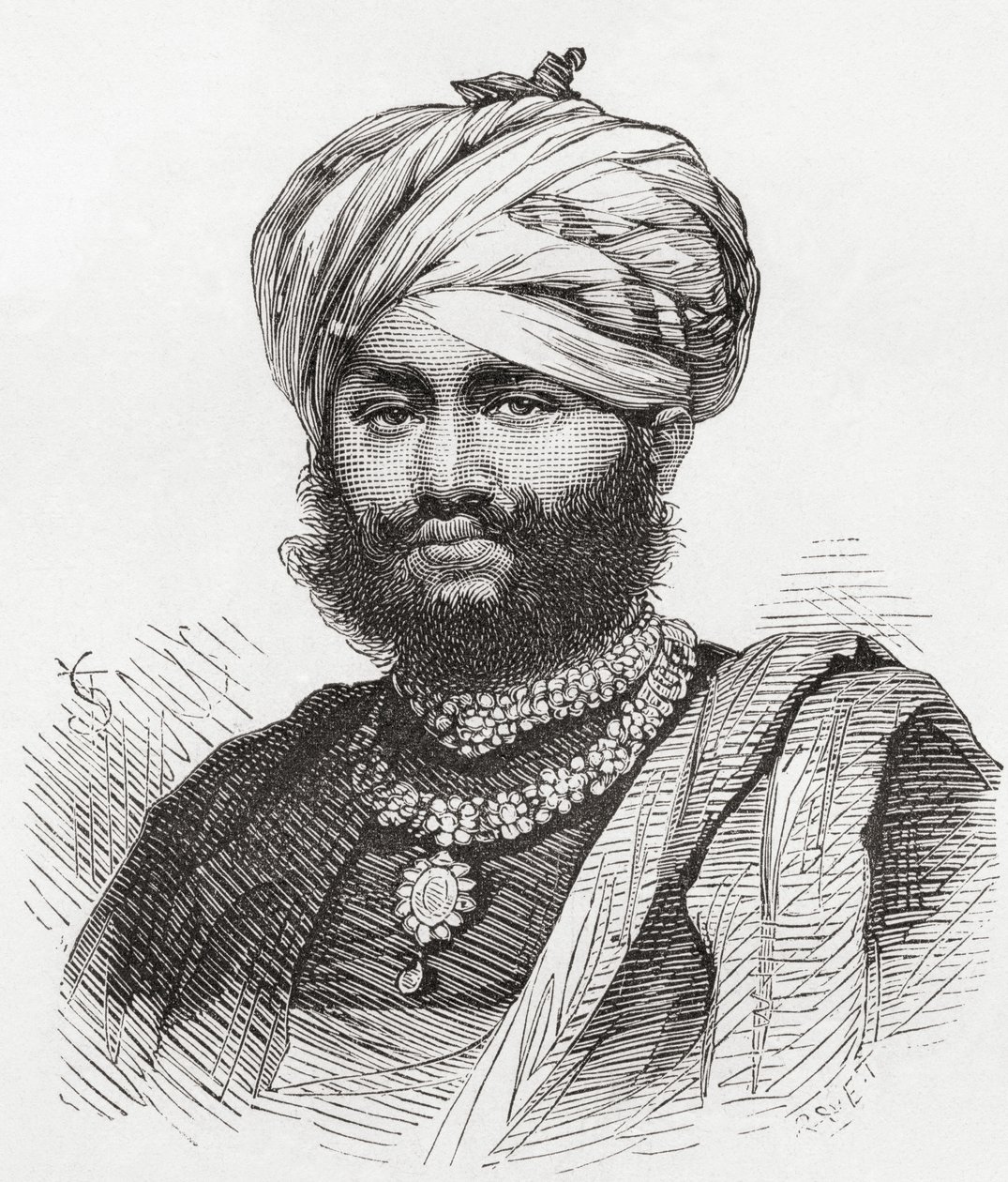 Maharao Pragmalji II, illustration fra 