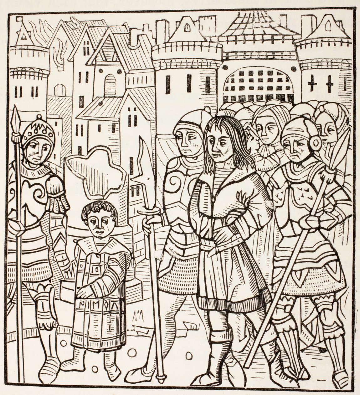 St. Louis, kong Louis IX af Frankrig taget til fange af saracenerne efter slaget ved Fariskur, ca. 1880 af European School