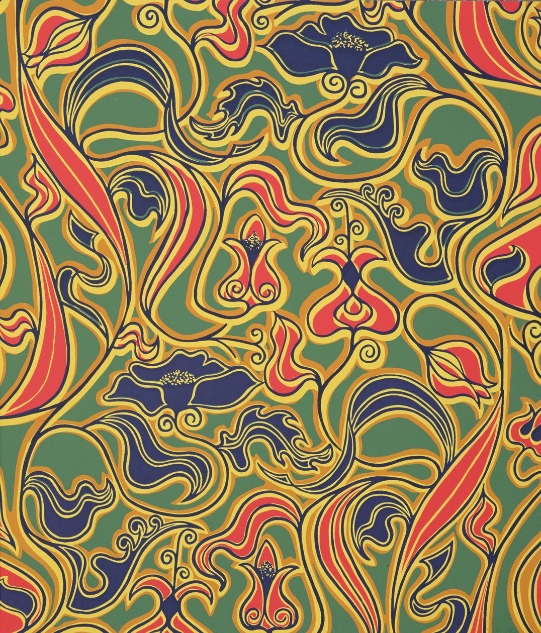 Twirly blomsterdesign af European School