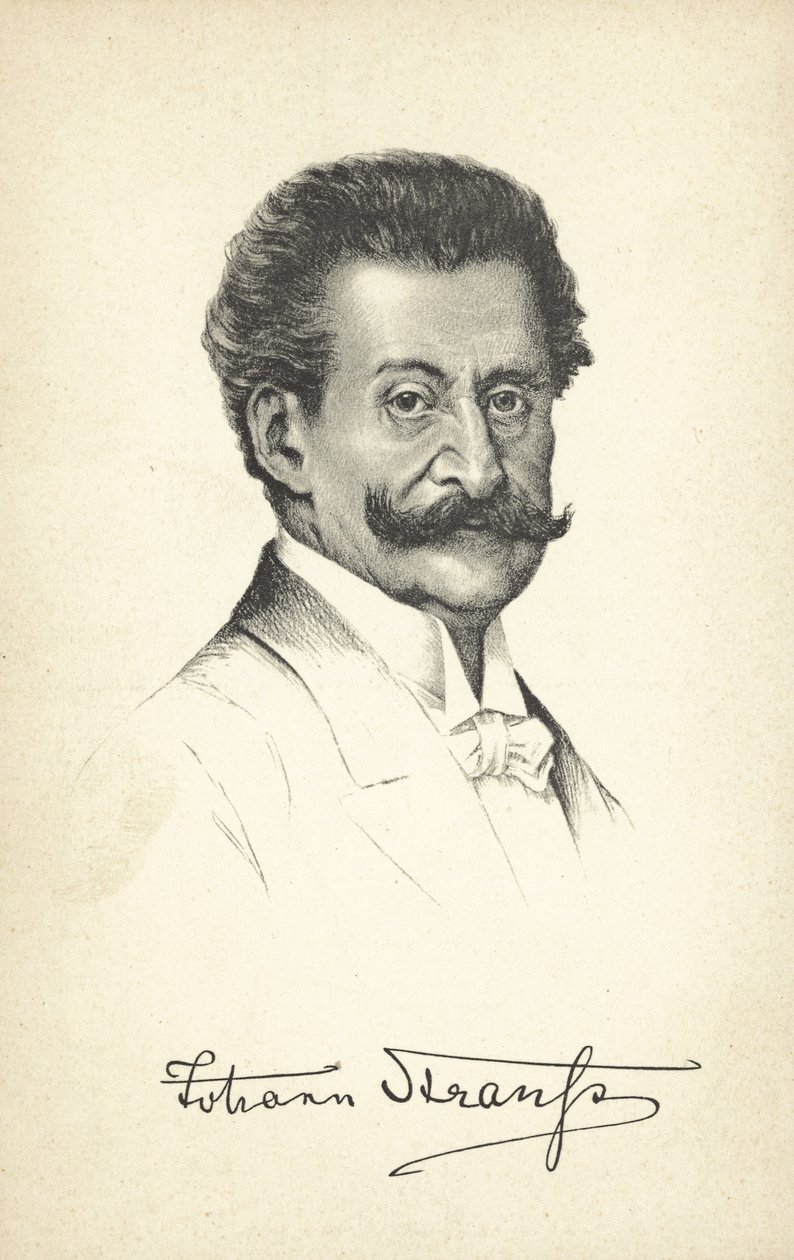Johann Strauss den yngre (litografi) af European School