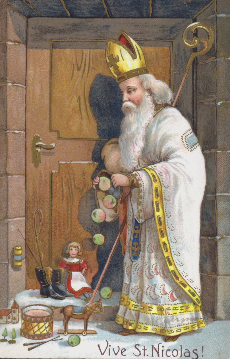 Kort til Sankt Nikolaus-dag (chromolitho) af European School
