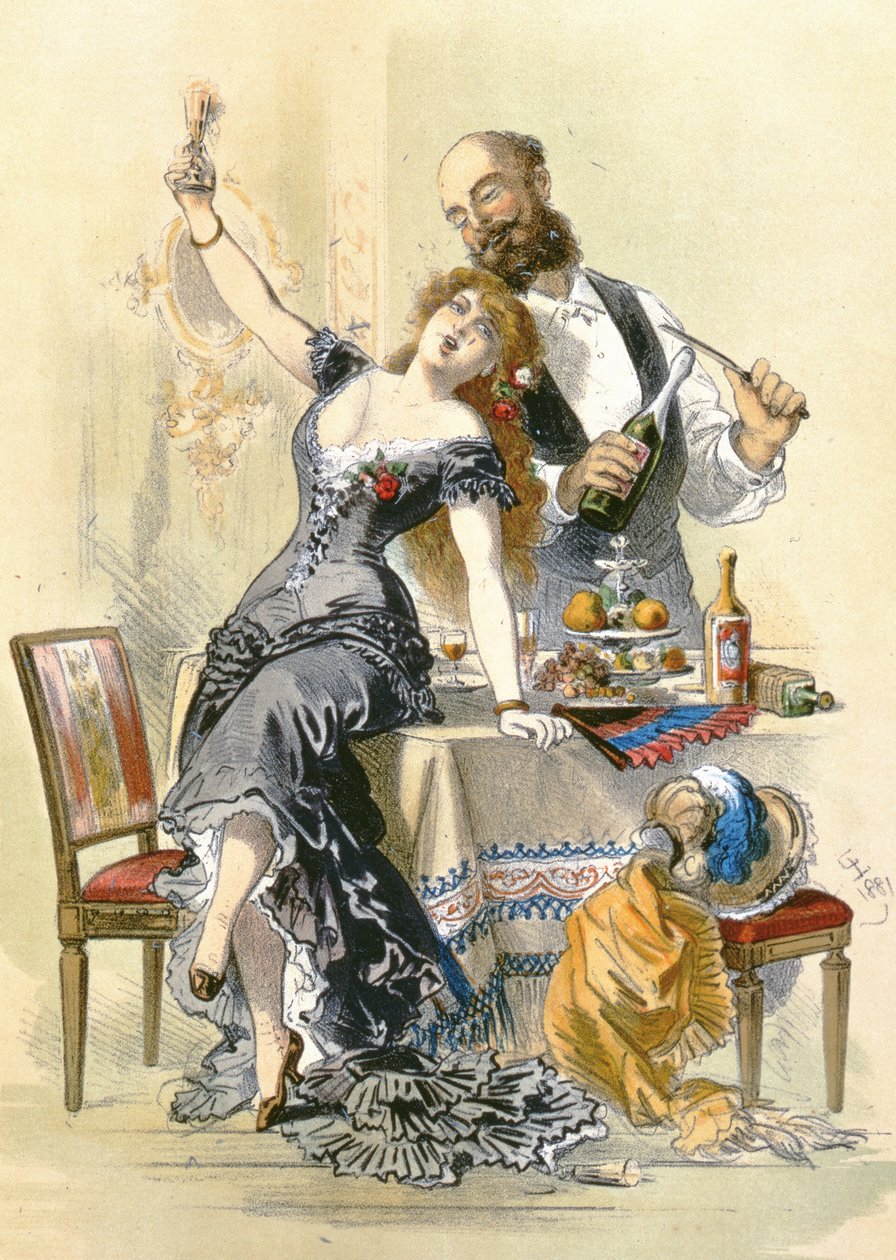 Historien om en kvinde: The Jack of Cups, 1881 af Eusebio Planas