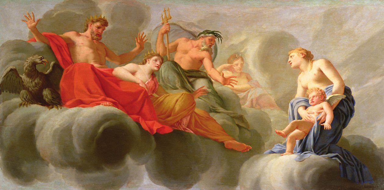 Venus præsenterer Amor for Jupiter af Eustache Le Sueur