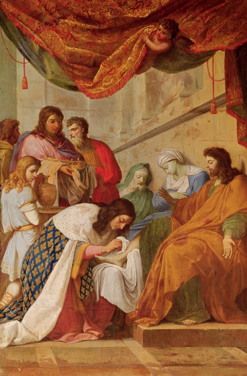 St. Louis helbreder de syge af Eustache Le Sueur