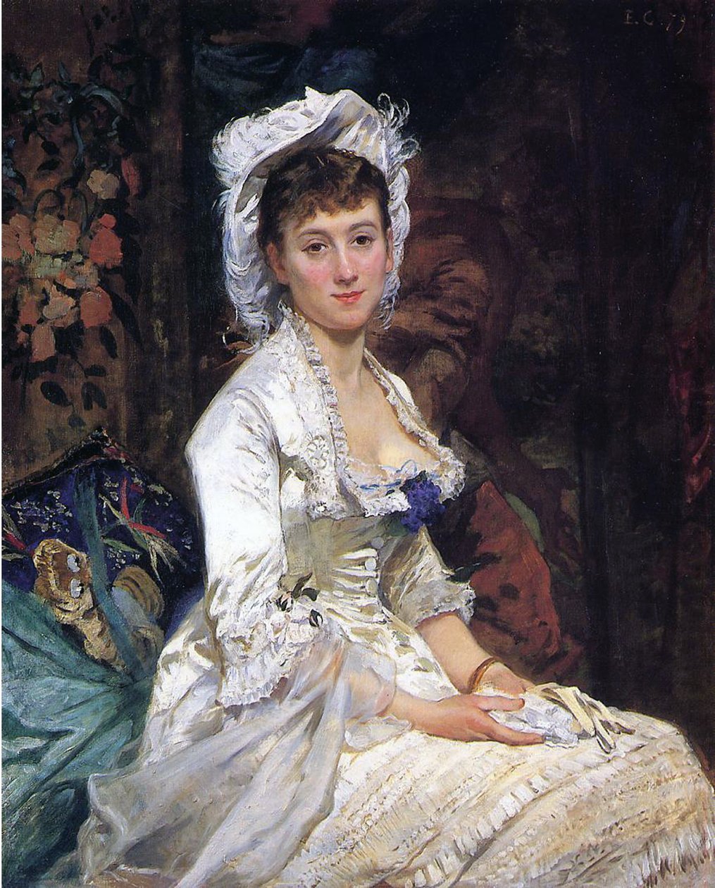 Kvinde i hvidt, 1879 af Eva Gonzalès