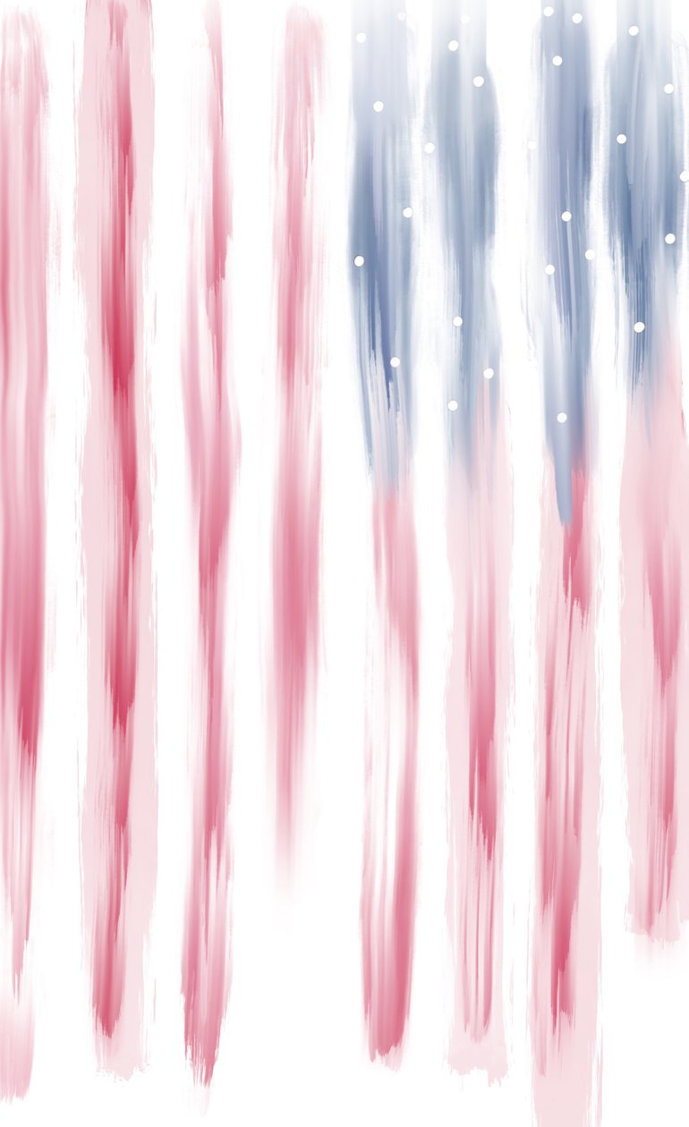 Amerikansk våbenvold (digital kunst) af Evan Sklar