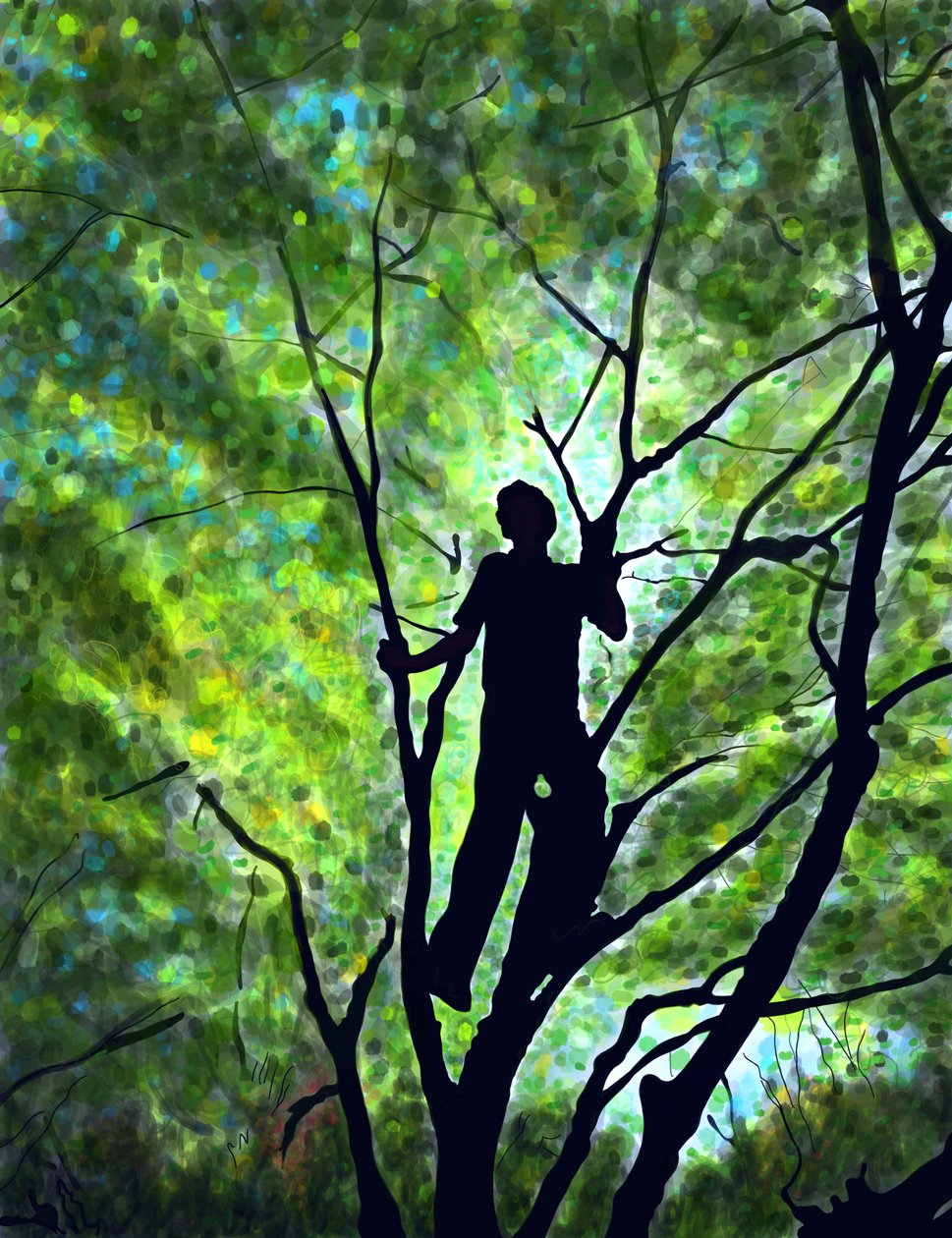 Emmitt i Treea, Brooklyn (digital kunst) af Evan Sklar