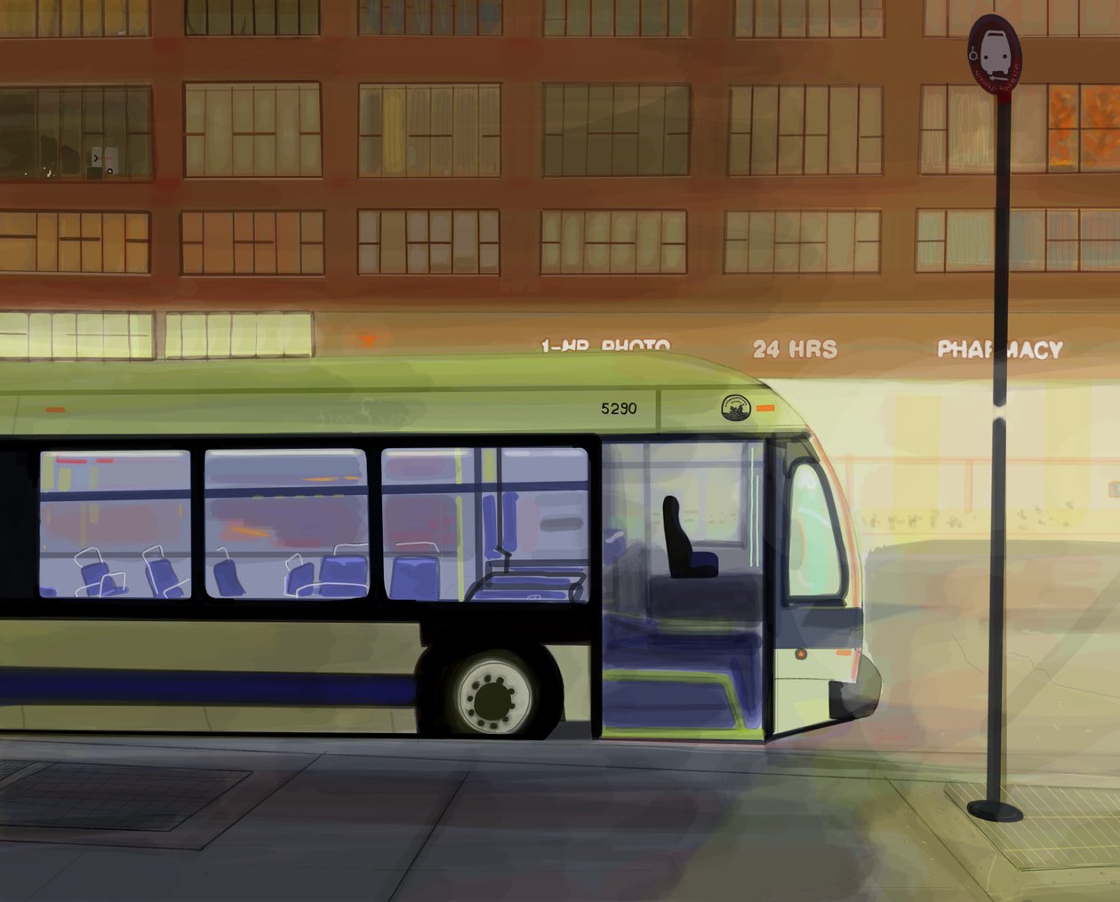 First Light, Union Square , Brooklyn (digital kunst) af Evan Sklar