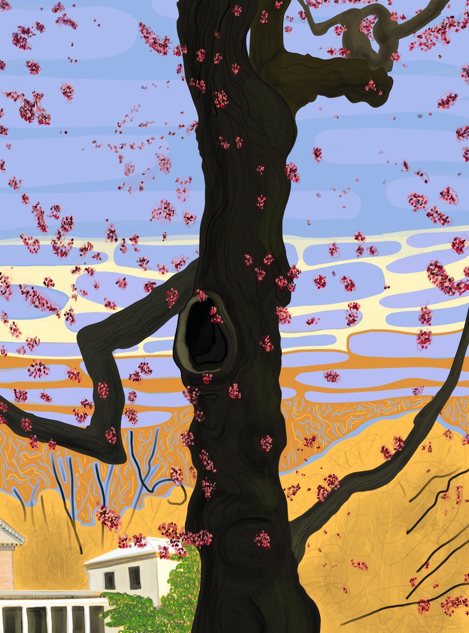Blomstrende ahorntræ (digital kunst) af Evan Sklar
