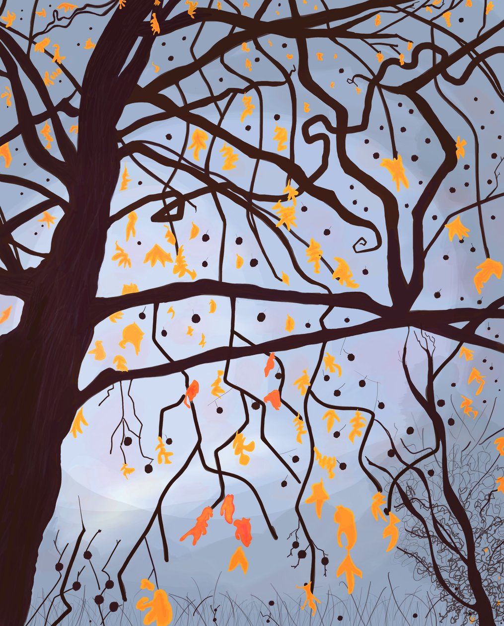 London Planetree , Brooklyn (digital kunst) af Evan Sklar