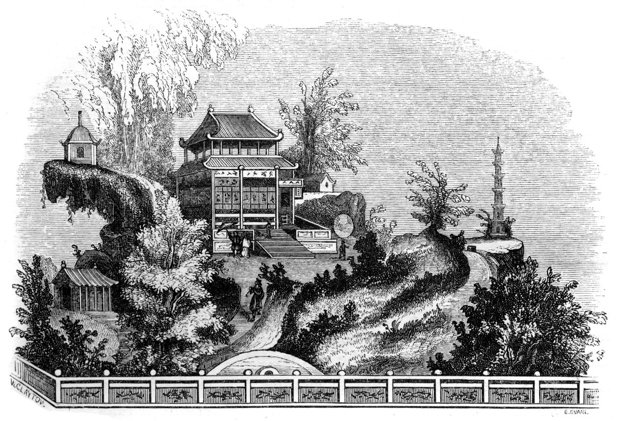 Kinesisk sommervilla, 1847 af Evans