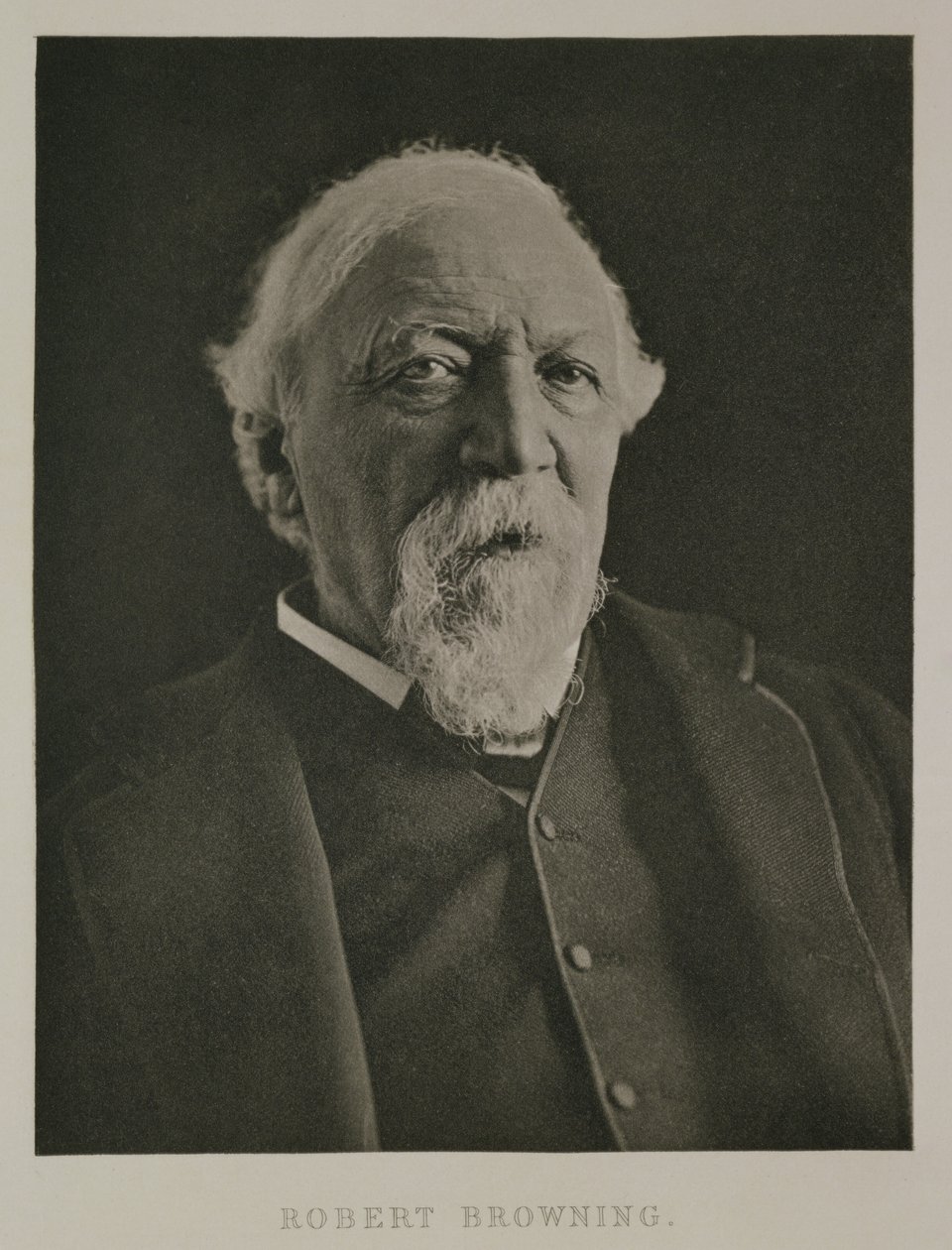 Portræt af Robert Browning (1812-89), ca. 1889 af Eveleen Myers