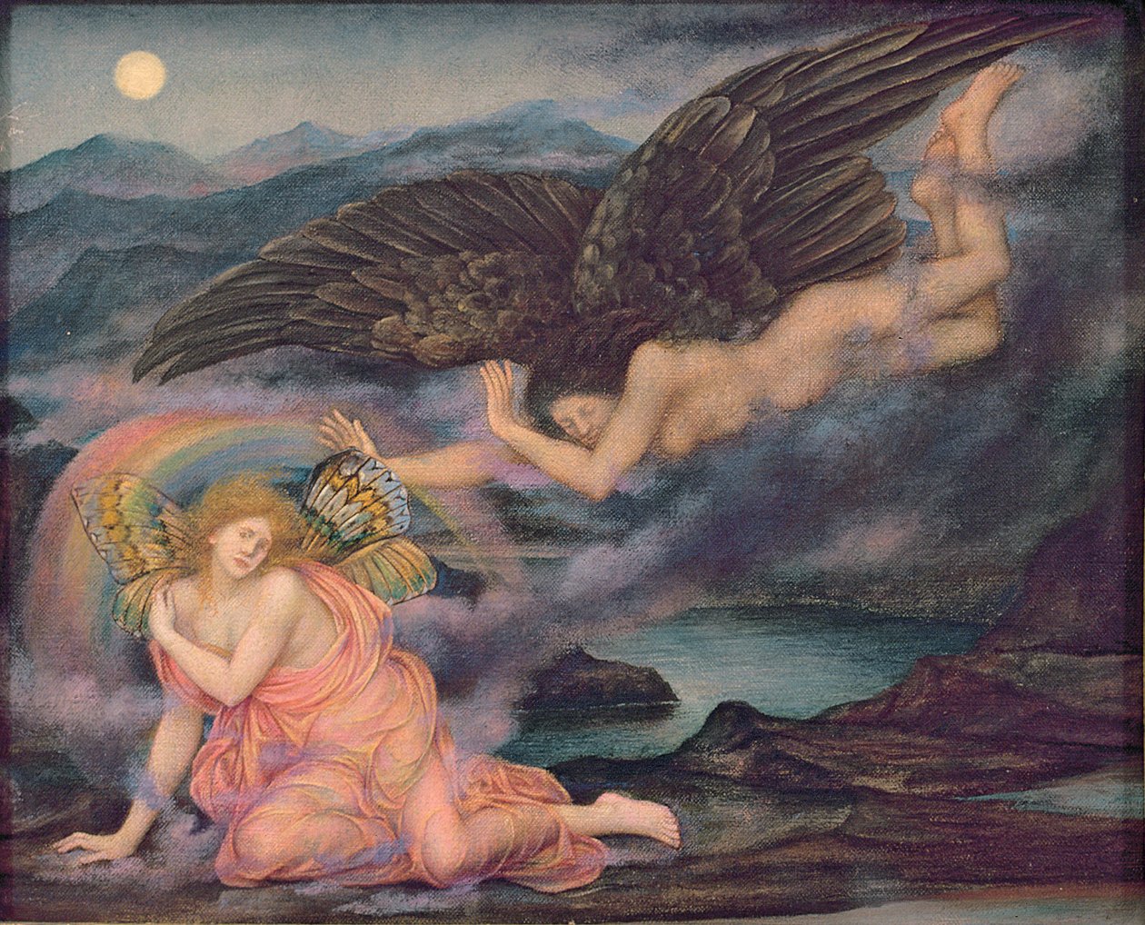 En sommerfugls død, ca. 1905-10 af Evelyn De Morgan