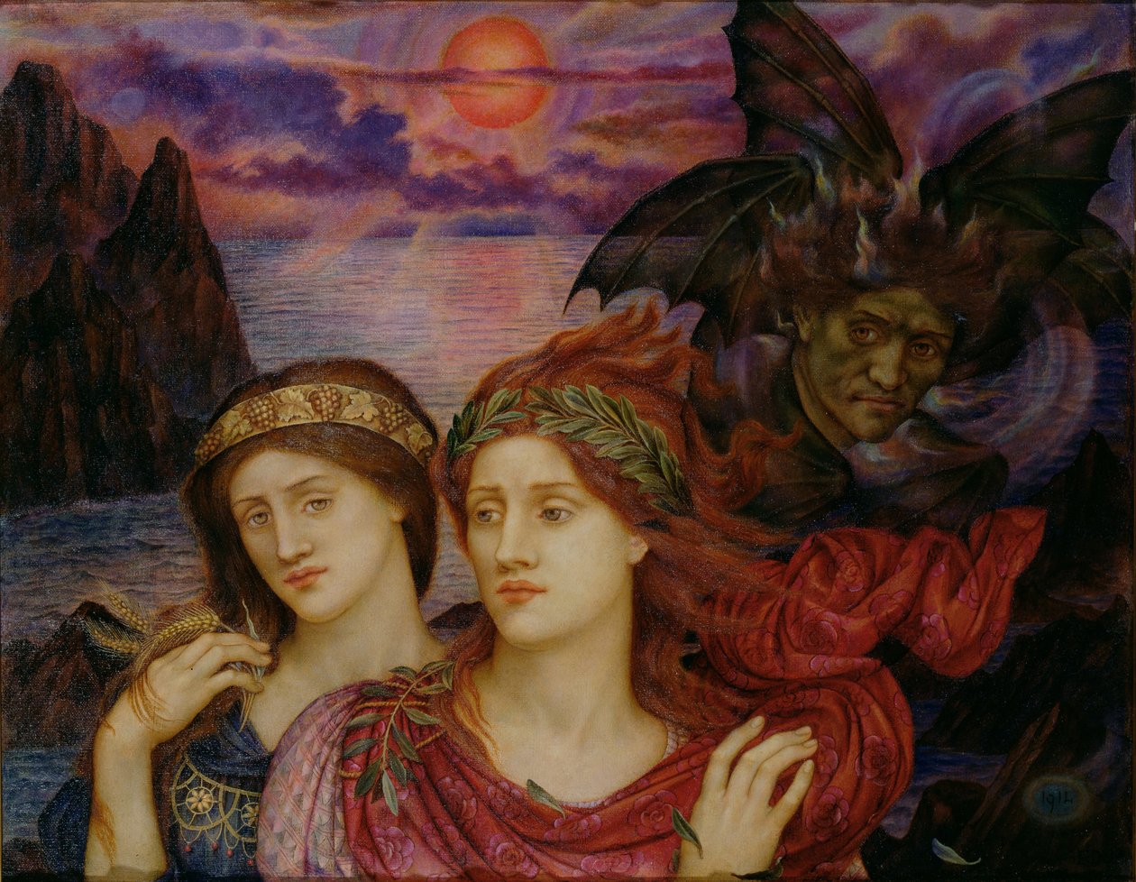 Visionen, 1914 af Evelyn De Morgan