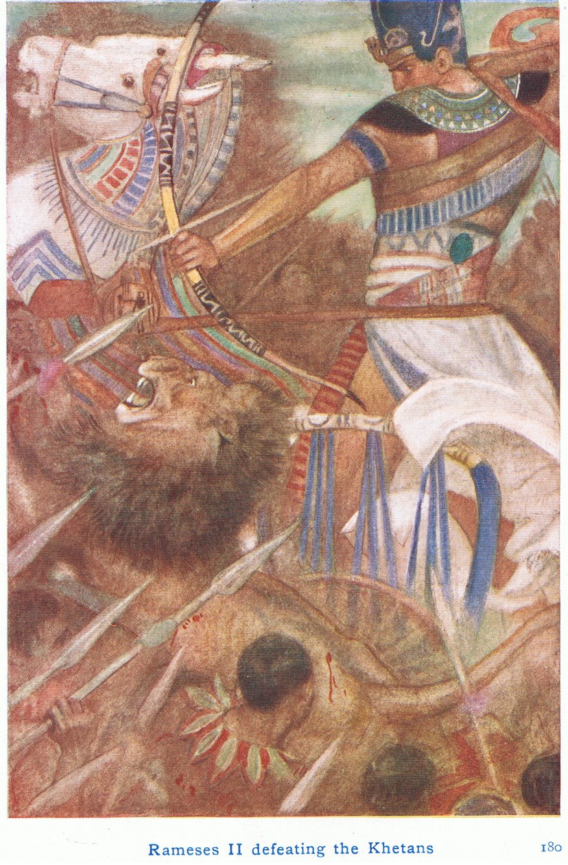 Ramesses EE besejrer Khitans (Black Litho) af Evelyn Paul