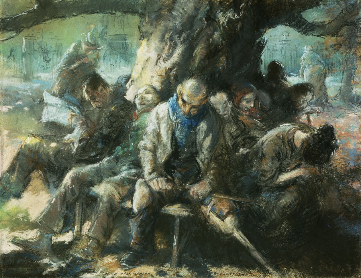 Green Park, London af Everett Shinn