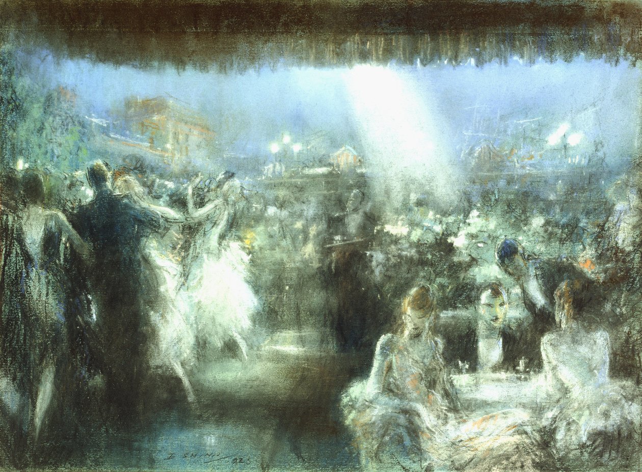 Café på taget af Everett Shinn